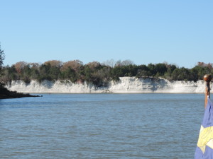 White chalk cliffs at Eppes, Alabama