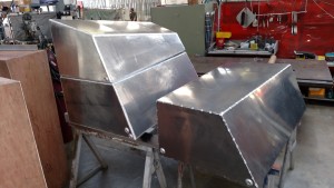 Fuel tanks tack welded in shop almost finished.